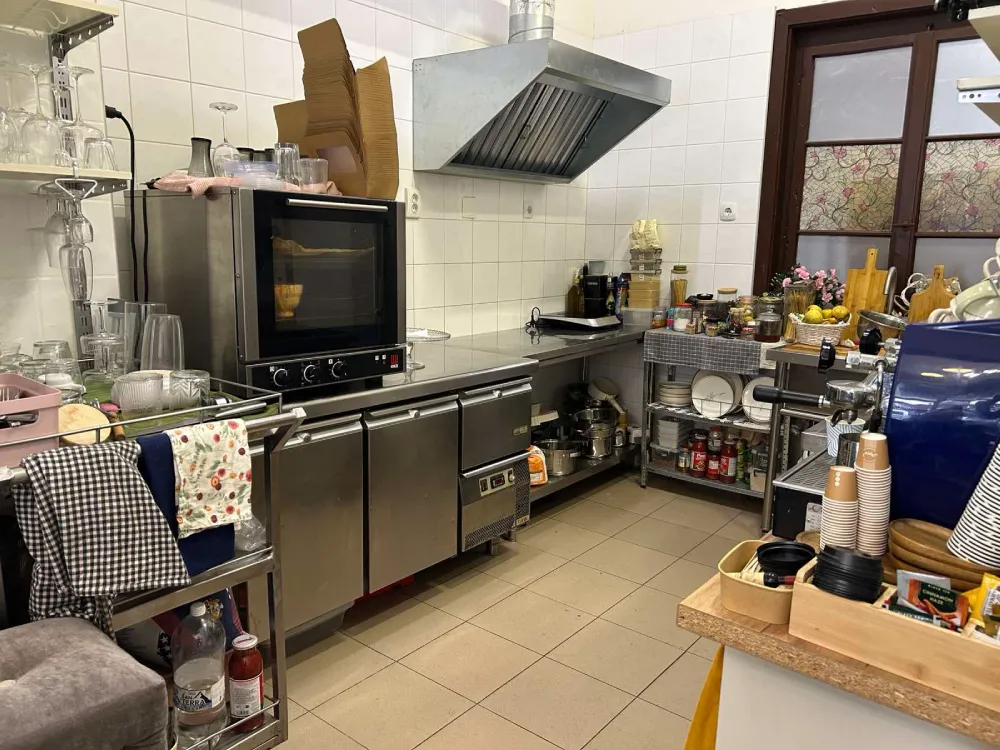 Kitchen area of Panna Cotta restaurant in Sandanski